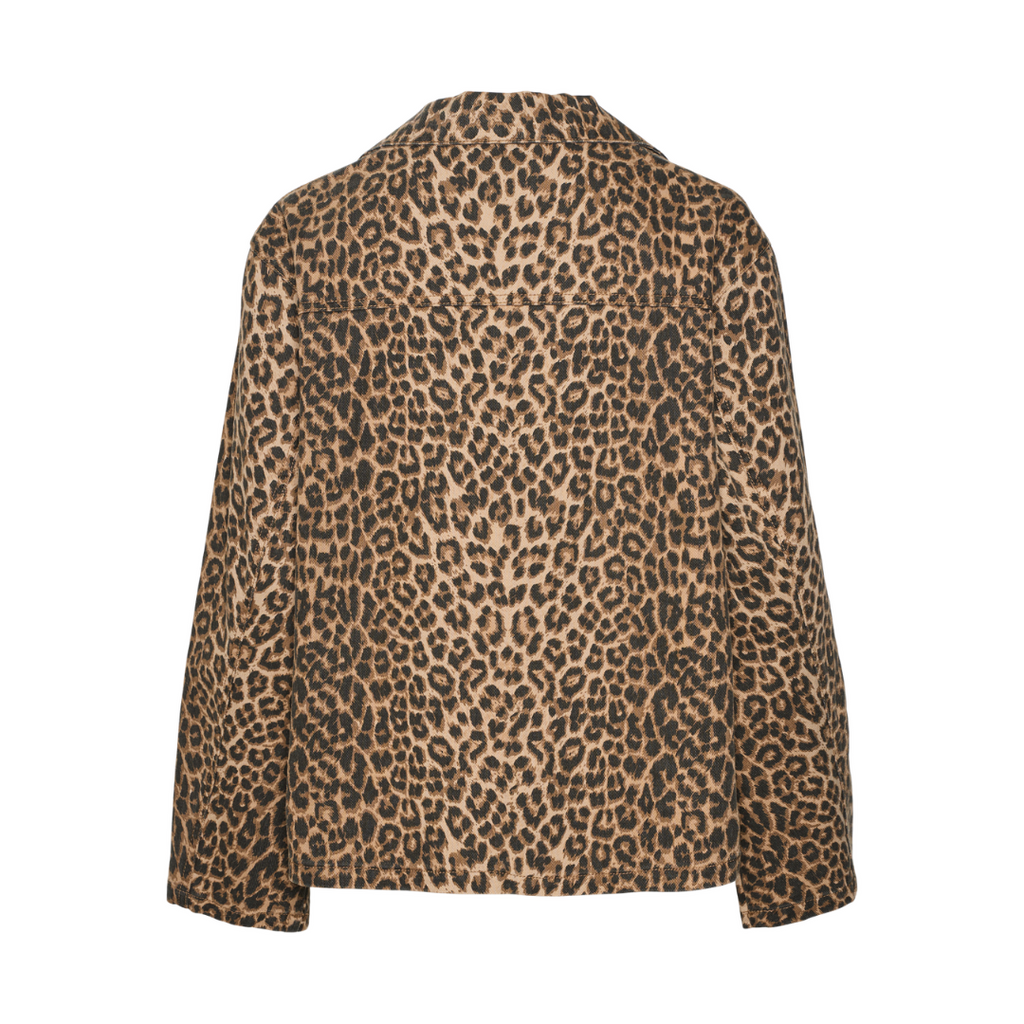 VERO MODA - DENIMJAKKE - KIRBY BOW 10327896 - SILVER MINK/LEOPARD