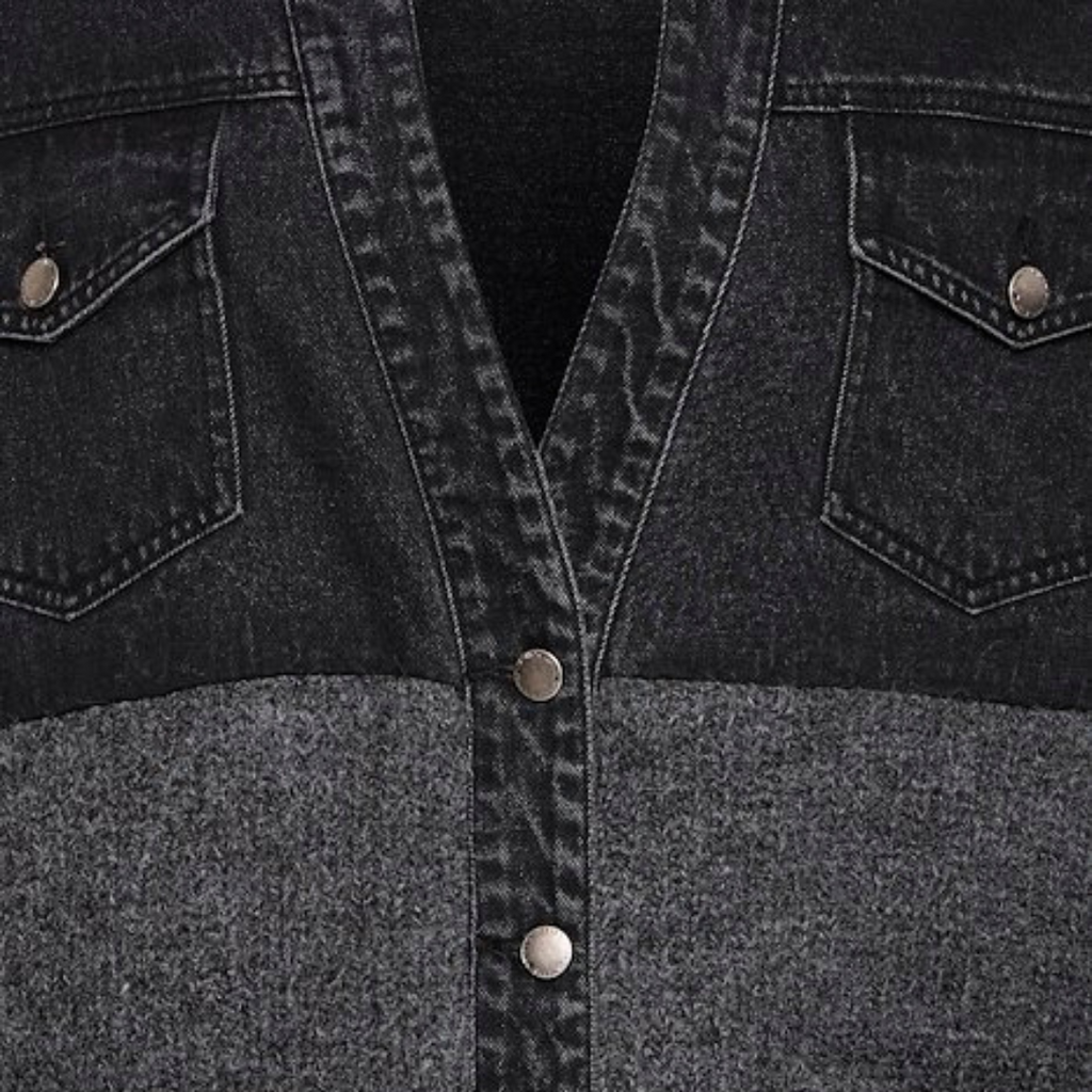 PULZ - CARDIGAN - ANKE 50207876 - BLACK DENIM