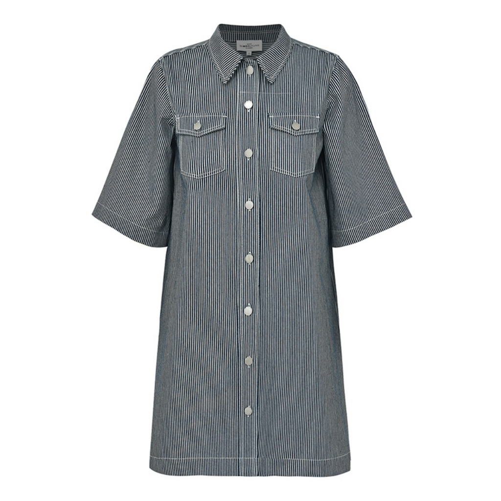 GLOBAL FUNK - KJOLE - MIRA MILANG 73928815 - INDIGO BLUE STRIPE