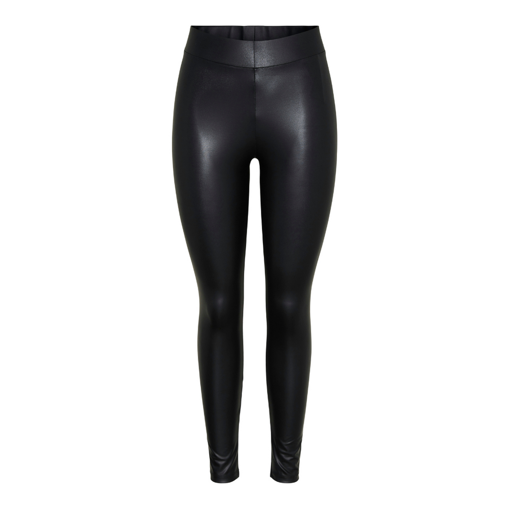 PIECES - LEGGINGS - NEW SHINY 17118562 - SORT