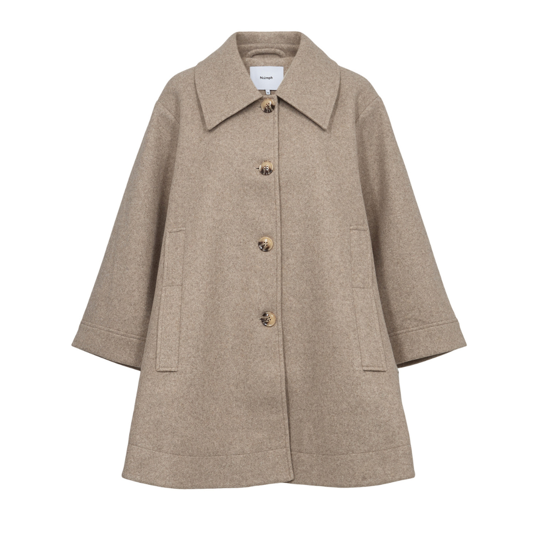 NÜMPH - FRAKKE - KIMBERLY 704394 - SESAME MELANGE
