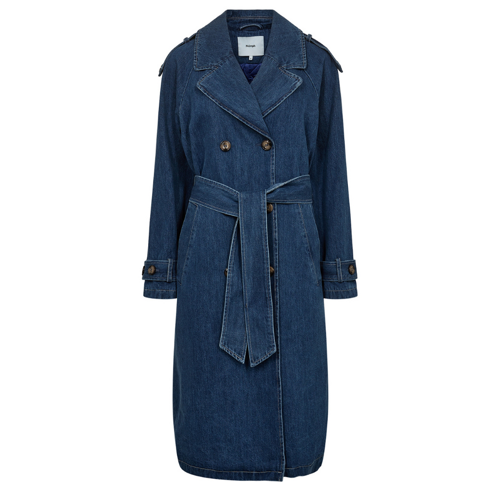 NÜMPH - TRENCHCOAT - DEMINA 704607 - MEDIUM BLUE DENIM