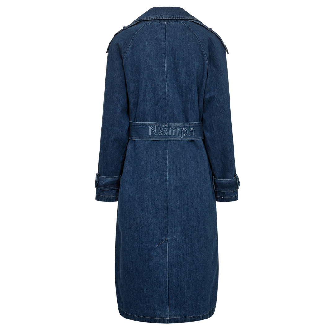 NÜMPH - TRENCHCOAT - DEMINA 704607 - MEDIUM BLUE DENIM