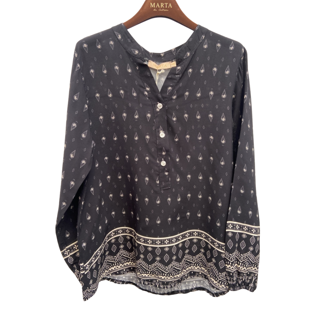MARTA DU CHATEAU - BLUSE - CHRISTELLE 6453 - SORT