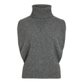VILA ROUGE - STRIKVEST - CLEO 14098109 - MEDIUM GREY MELANGE