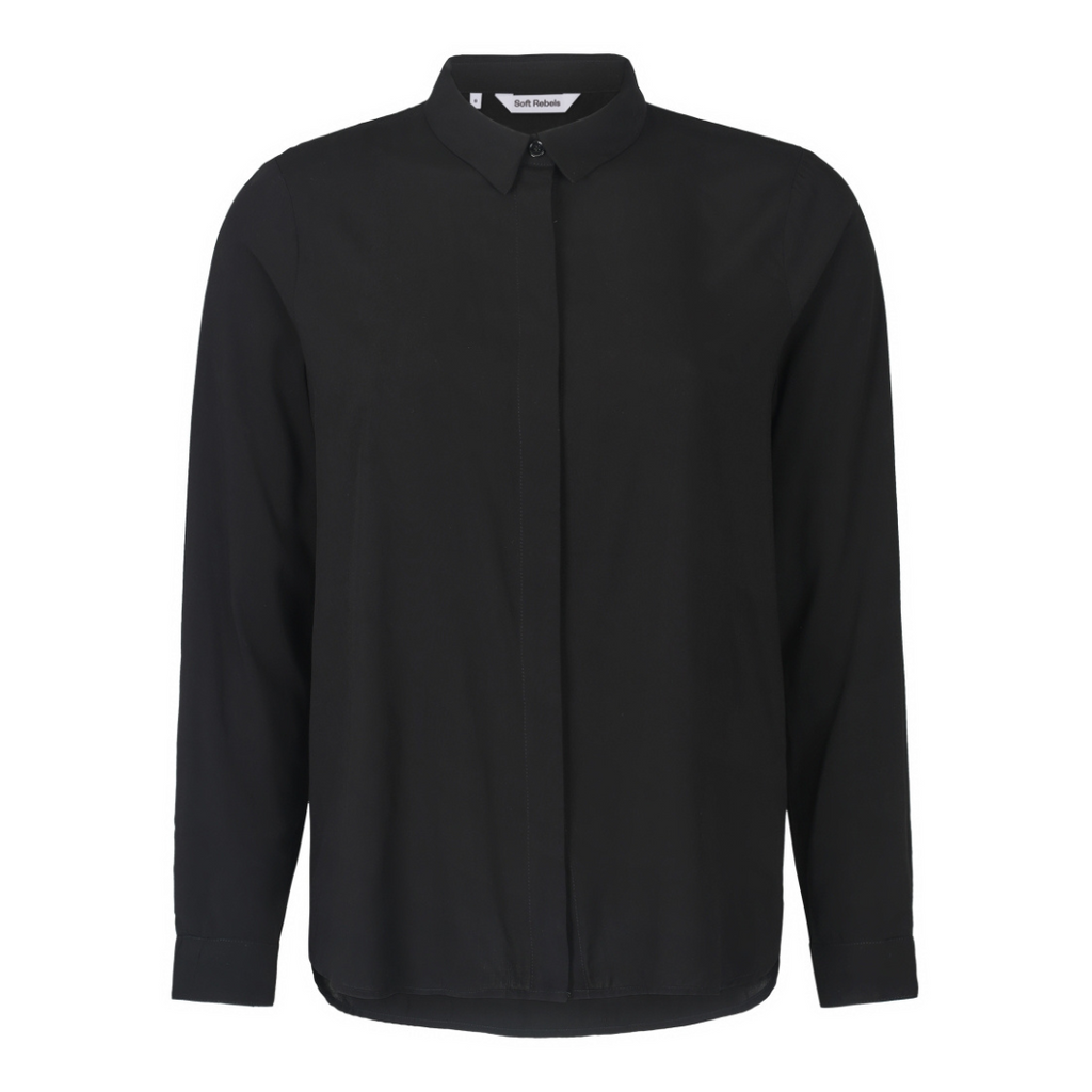 SOFT REBELS - SKJORTE - FREEDOM SR420-740 - SORT