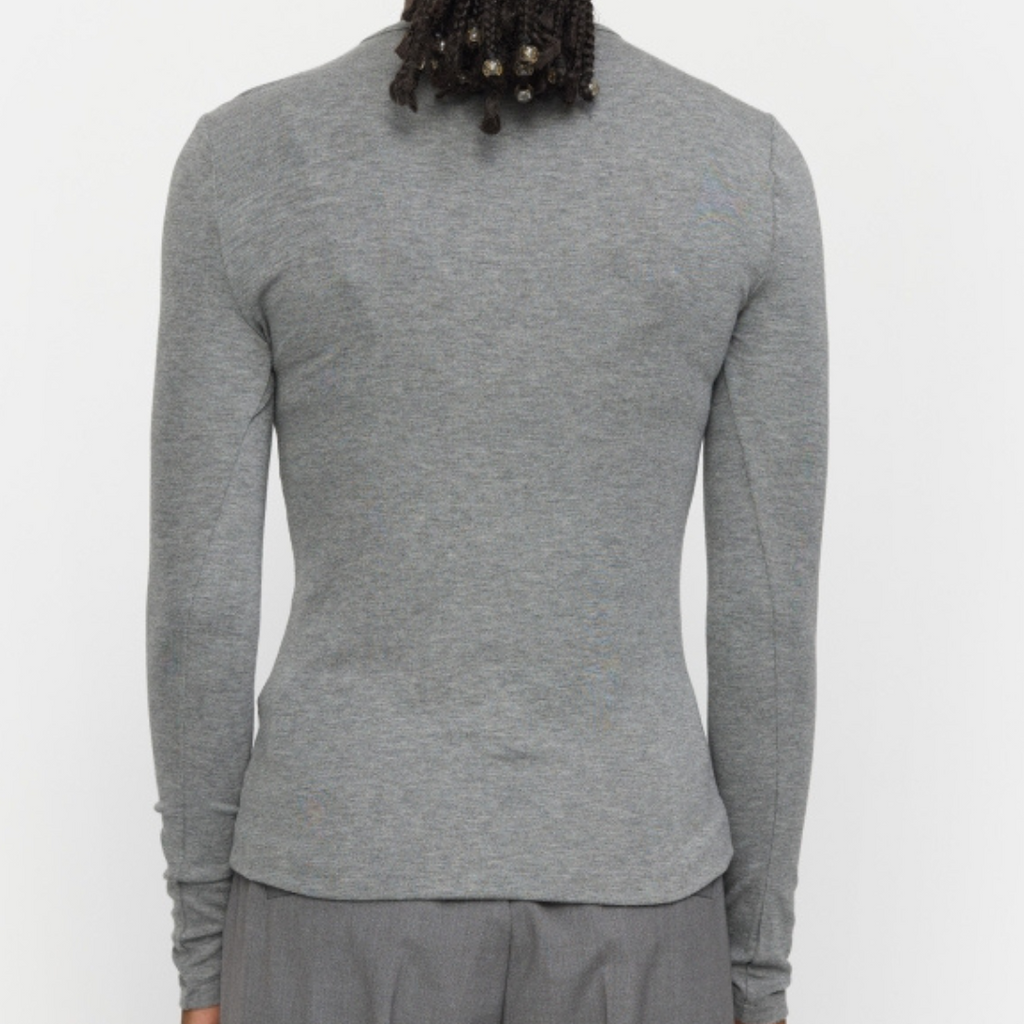 SOFT REBELS - BLUSE - ROMAN SR424-300 - MEDIUM GREY MELANGE