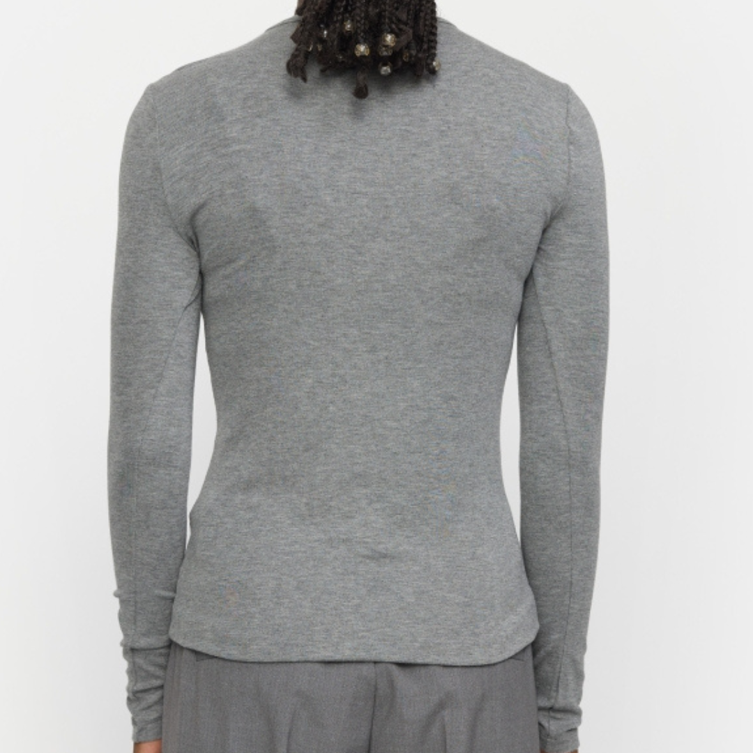 SOFT REBELS - BLUSE - ROMAN SR424-300 - MEDIUM GREY MELANGE