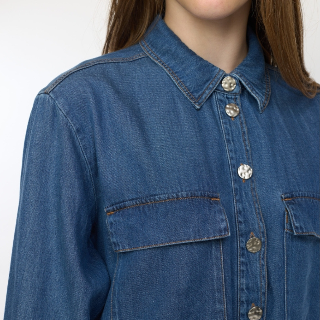 SOFT REBELS - KJOLE - ERIN SR524-800 - MEDIUM BLUE DENIM WASH