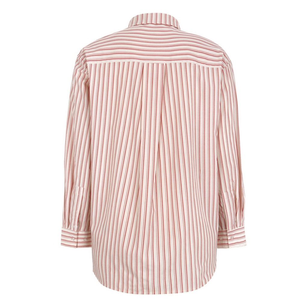 SOFT REBELS - SKJORTE - VERONICA SRX248-705 - ARCTIC WOLF/RACING RED STRIPES