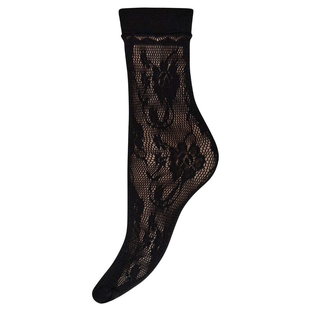 HYPE THE DETAIL - NYLON SOK - 21226-75-1100 - SORT M. BLONDE