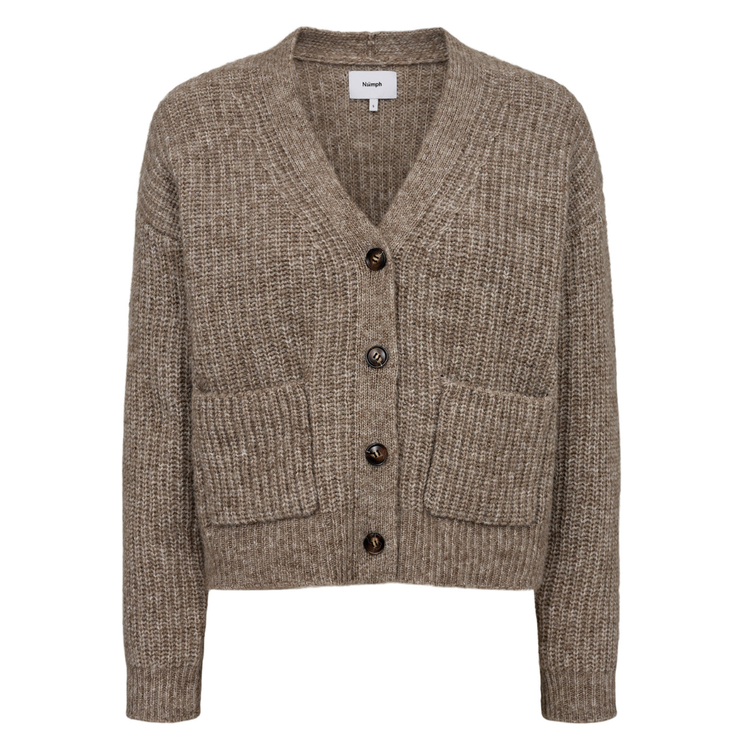 NÜMPH - CARDIGAN - ZINDI 704757 - FOSSIL MELANGE