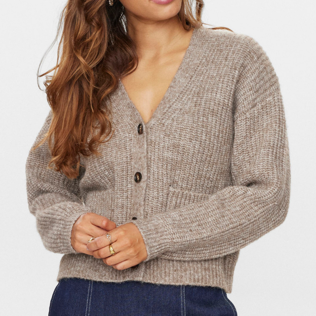 NÜMPH - CARDIGAN - ZINDI 704757 - FOSSIL MELANGE