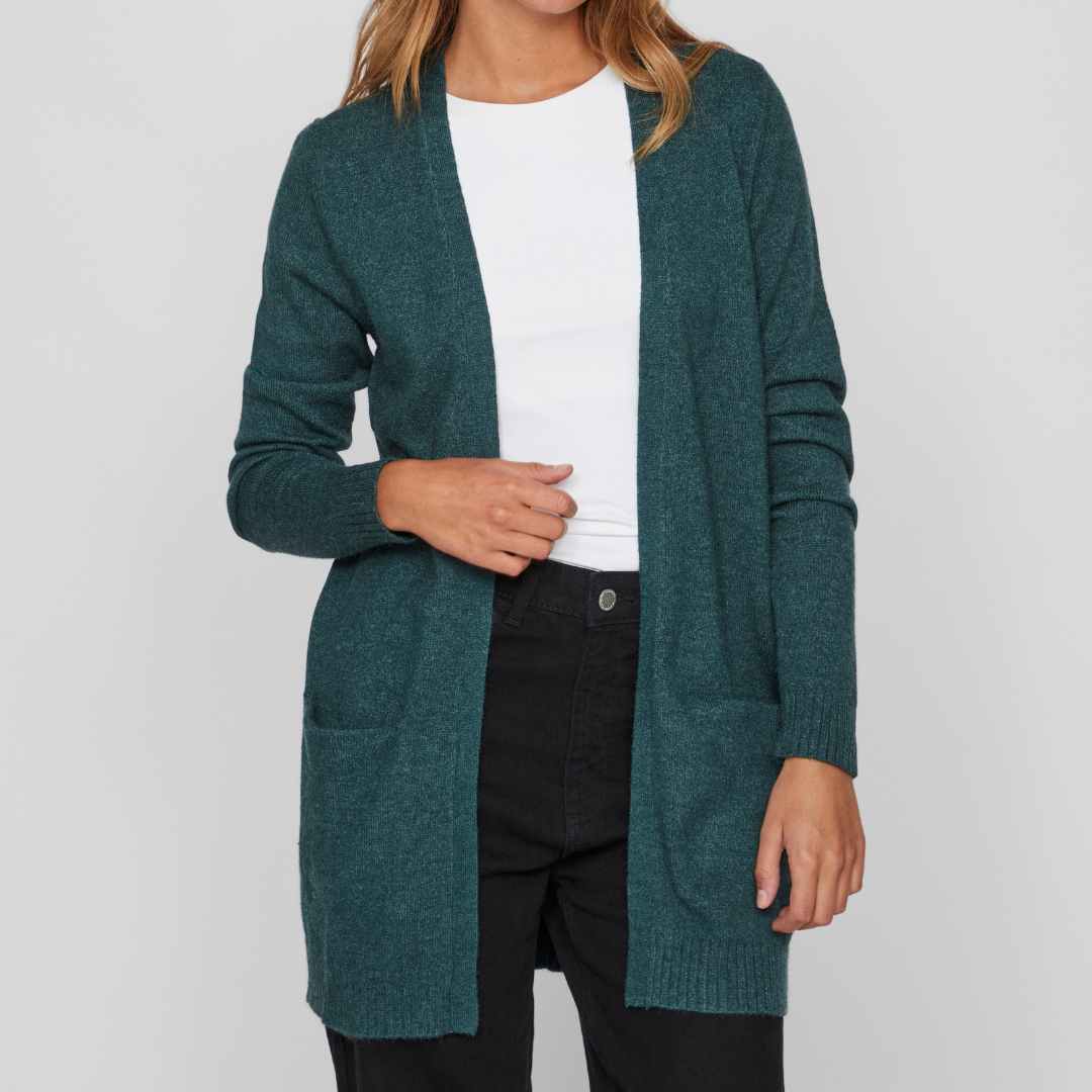 VILA - CARDIGAN - RIL 14044041 - PINENEEDLE DARK MELANGE