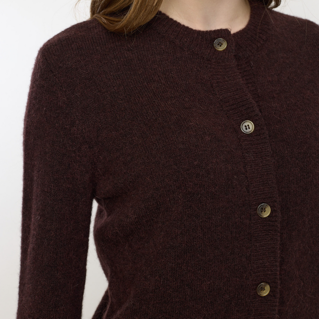 SOFT REBELS - CARDIGAN - ALLISON SRX2112-200 - CHOCOLATE PLUM MELANGE