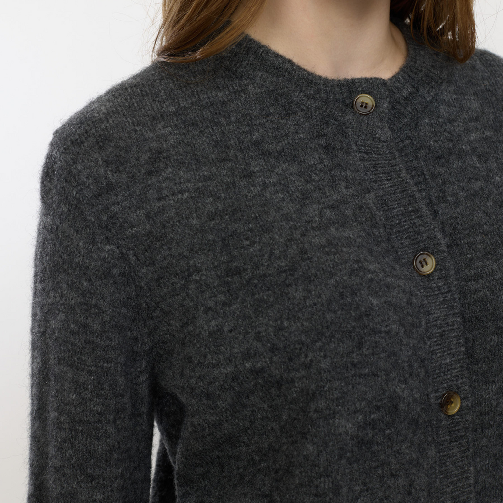 SOFT REBELS - CARDIGAN - ALLISON SRX2112-200 - MEDIUM GREY MELANGE