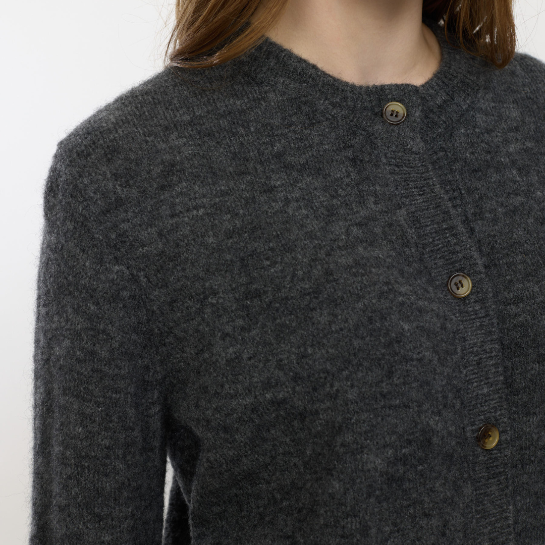 SOFT REBELS - CARDIGAN - ALLISON SRX2112-200 - MEDIUM GREY MELANGE