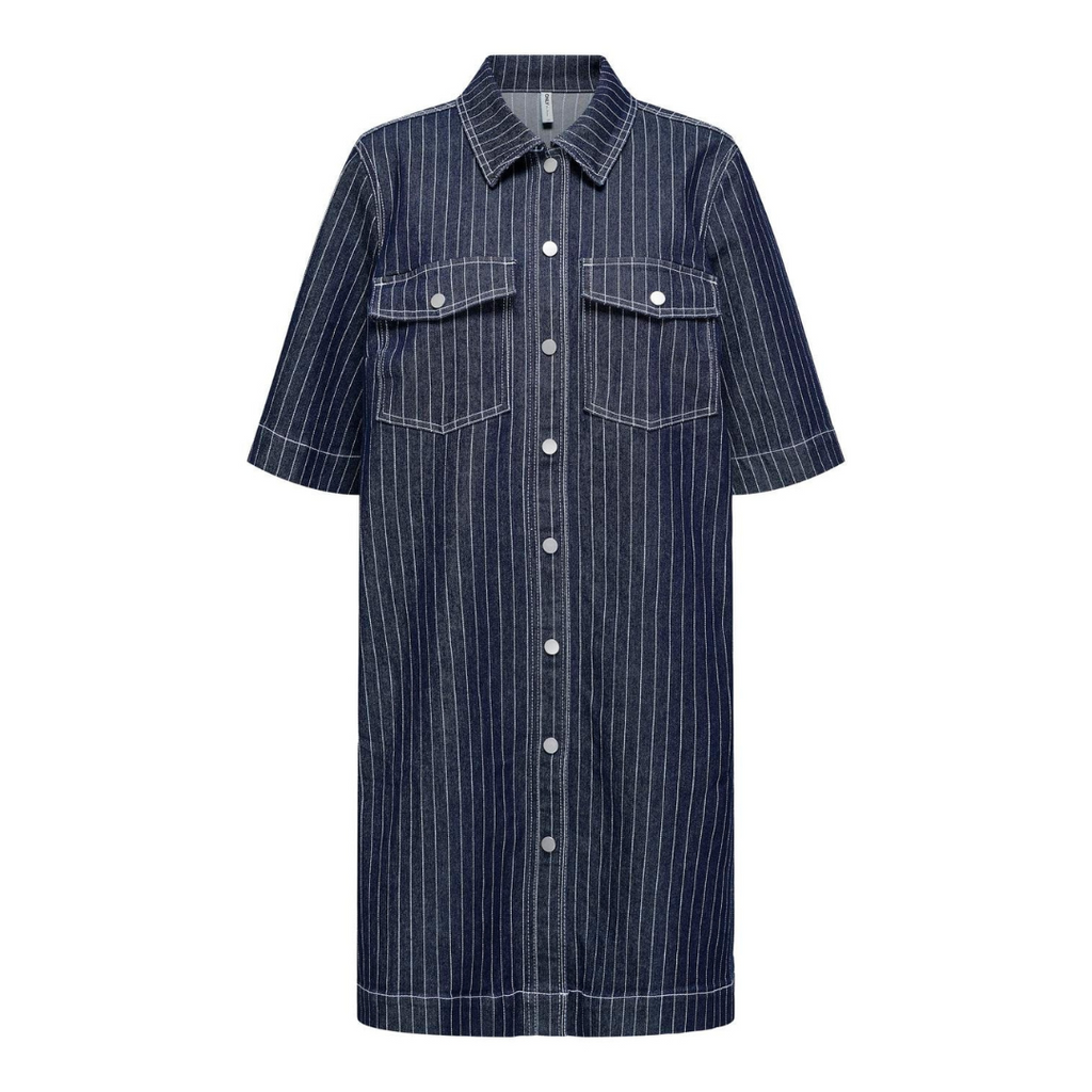 ONLY - DENIMKJOLE - BELLE 15347092 - DARK BLUE STRIPE