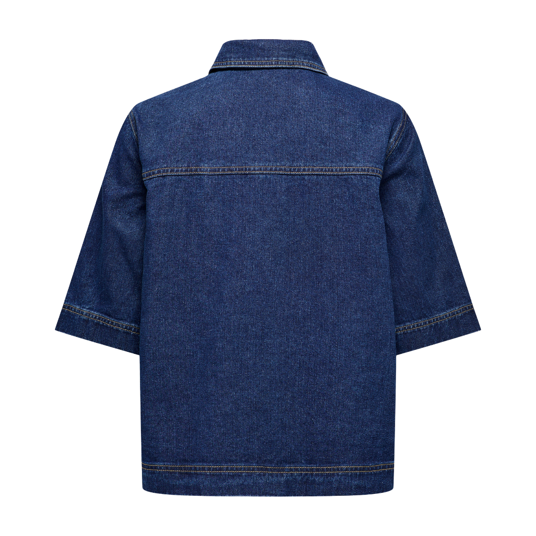 ONLY - DENIMSKJORTE - BELLE 15347084 - DARK BLUE DENIM