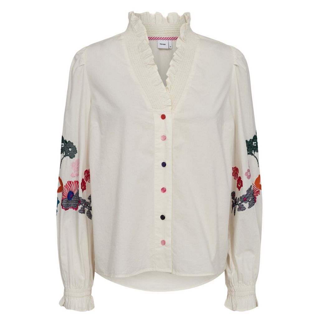 NÜMPH - SKJORTE - JASMINE 704680 - PRISTINE