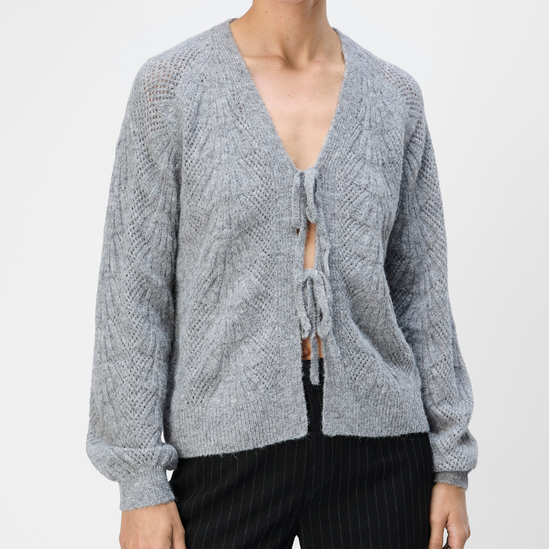 OBJECT - CARDIGAN - FLORA 23044650 - MEDIUM GREY MELANGE