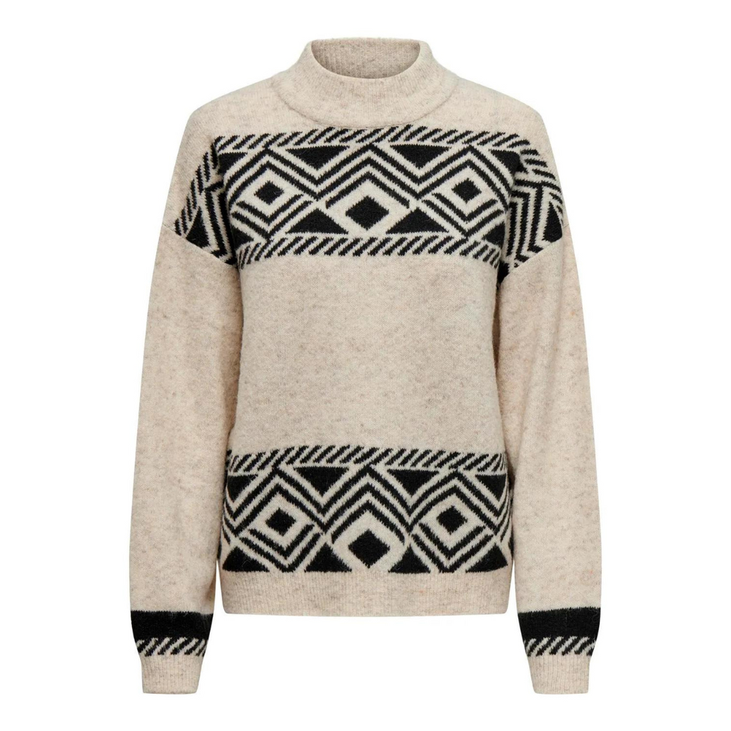 ONLY - STRIK - VICTORIA 15321179 - PUMICE STONE/BLACK JACQUARD