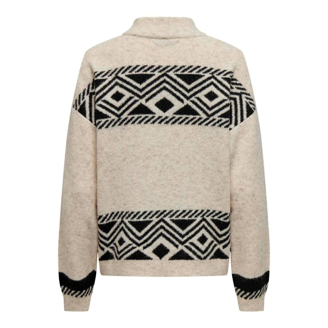 ONLY - STRIK - VICTORIA 15321179 - PUMICE STONE/BLACK JACQUARD