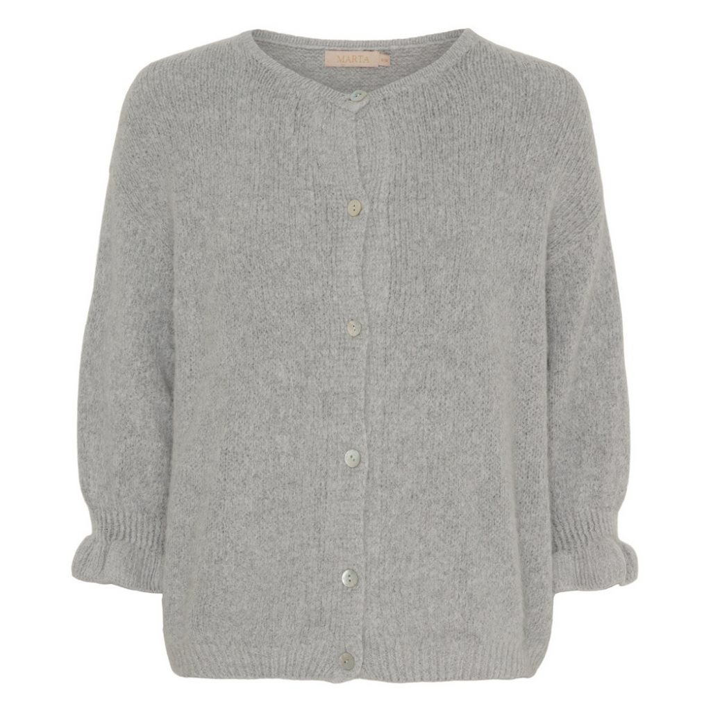 MARTA DU CHATEAU - CARDIGAN - JULIANA 2413 - LIGHT GREY