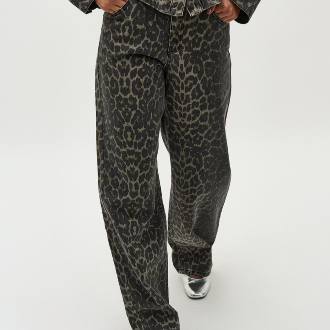 GLOBAL FUNK - JEANS - CADIAN 73249852 - DARK LEOPARD MIST