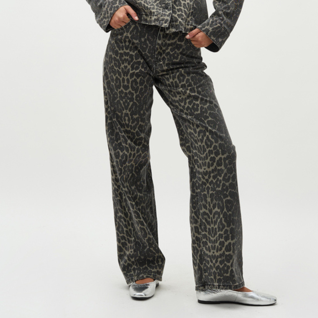 GLOBAL FUNK - JEANS - CADIAN 73249852 - DARK LEOPARD MIST