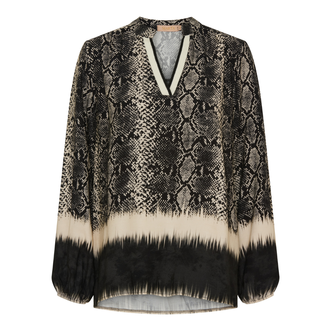 MARTA DU CHATEAU - SKJORTE - EMMANUELLE 38824 - NERO