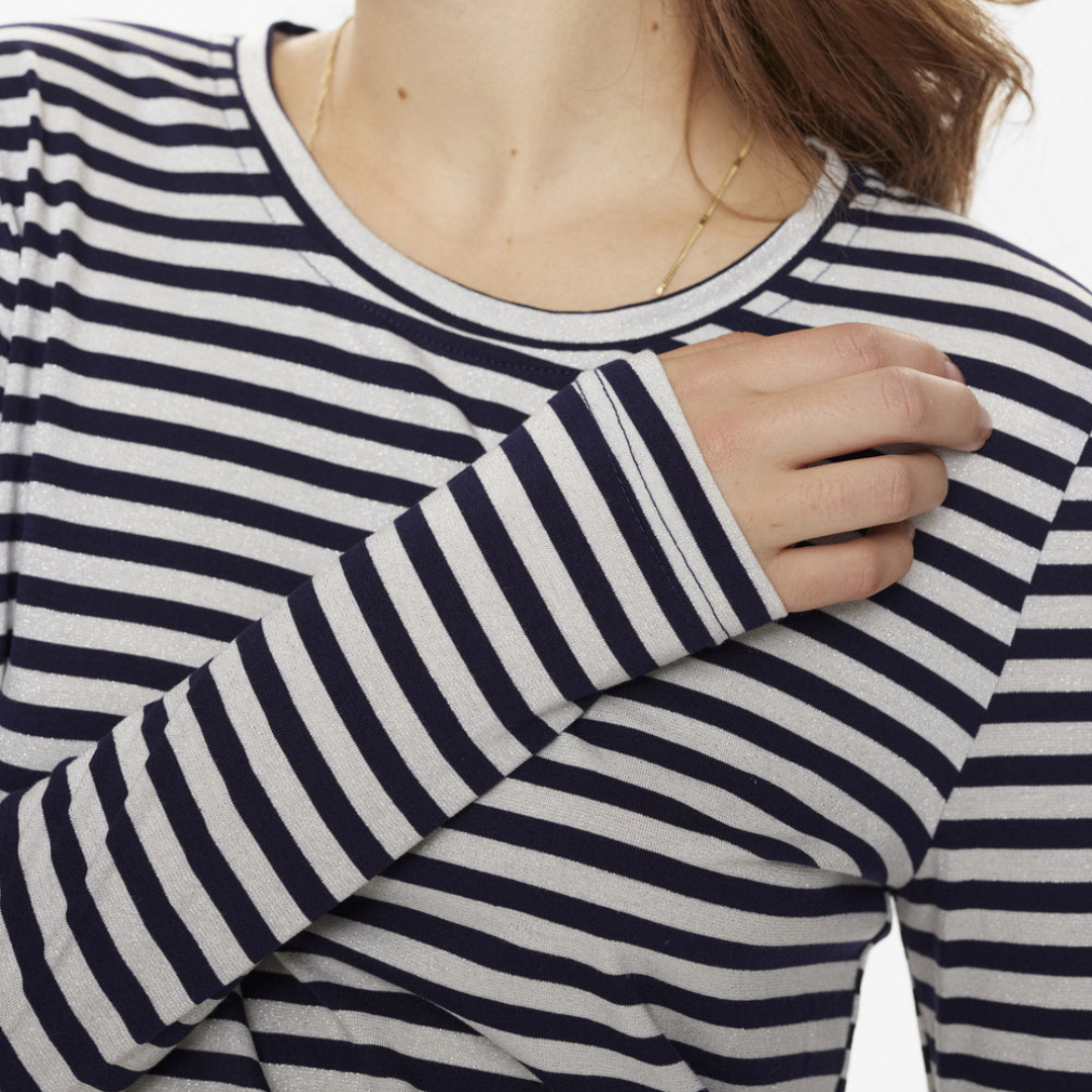 NÜMPH - BLUSE - TRIXIE 704948 - SØLV