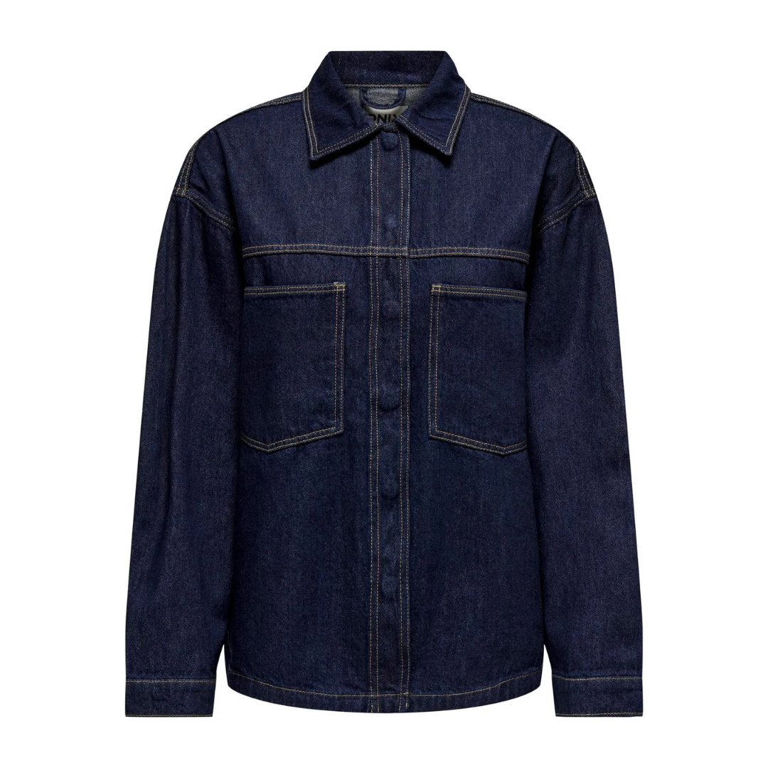 ONLY - SKJORTE - EMMIE 15337147 - DARK BLUE DENIM