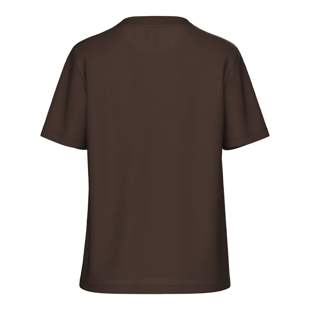 PIECES - T-SHIRT - RIA SOLID 17140802 - CHICORY COFFEE