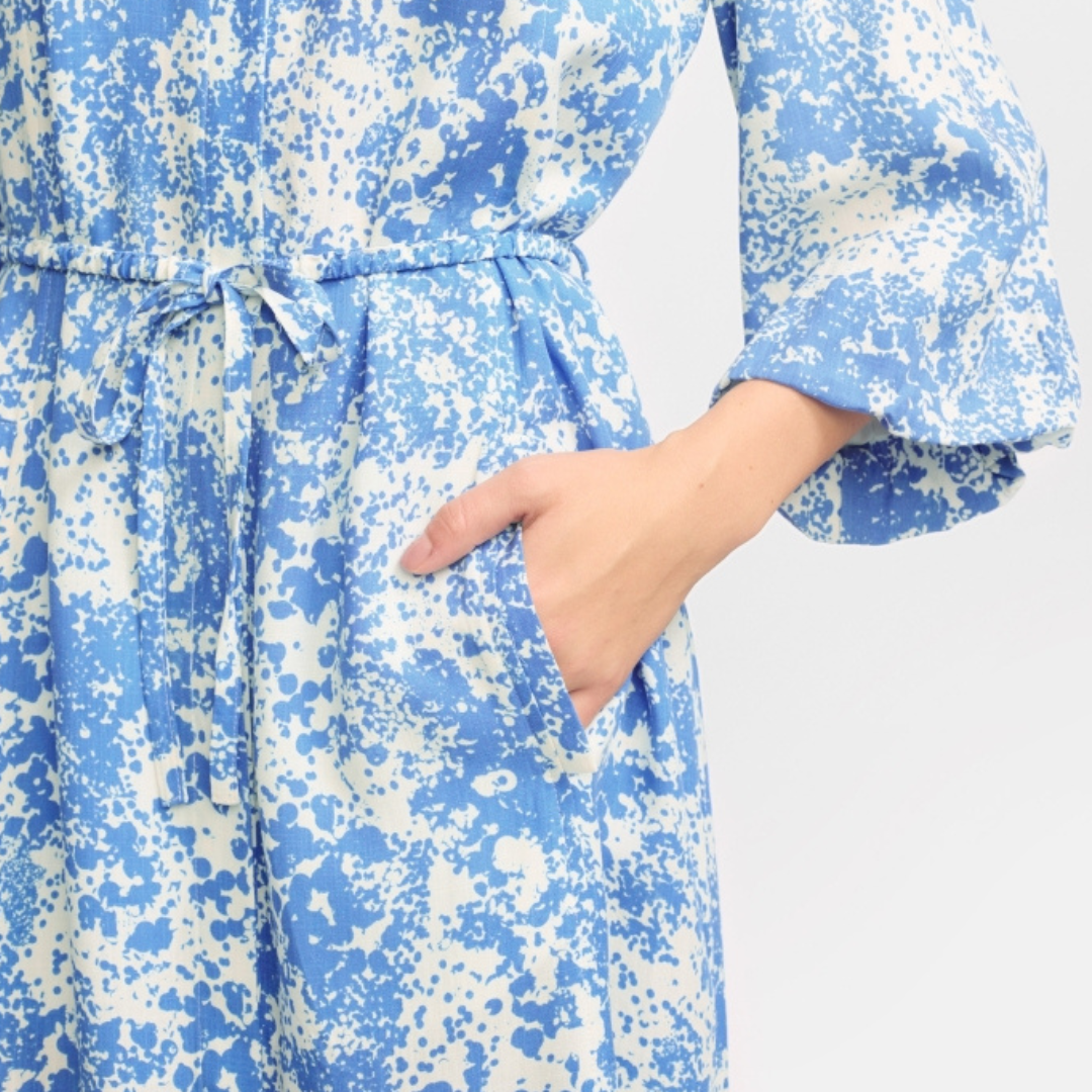 SOFT REBELS - KJOLE - ELEANOR SR125-703 - MICROSCOPE PRINT ULTRAMARINE