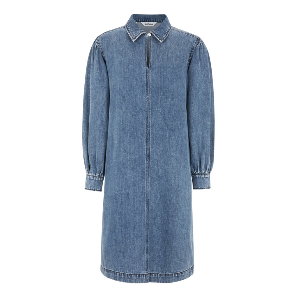 SOFT REBELS - DENIMKJOLE - KEIRA SR125-803 - DARK BLUE DENIM