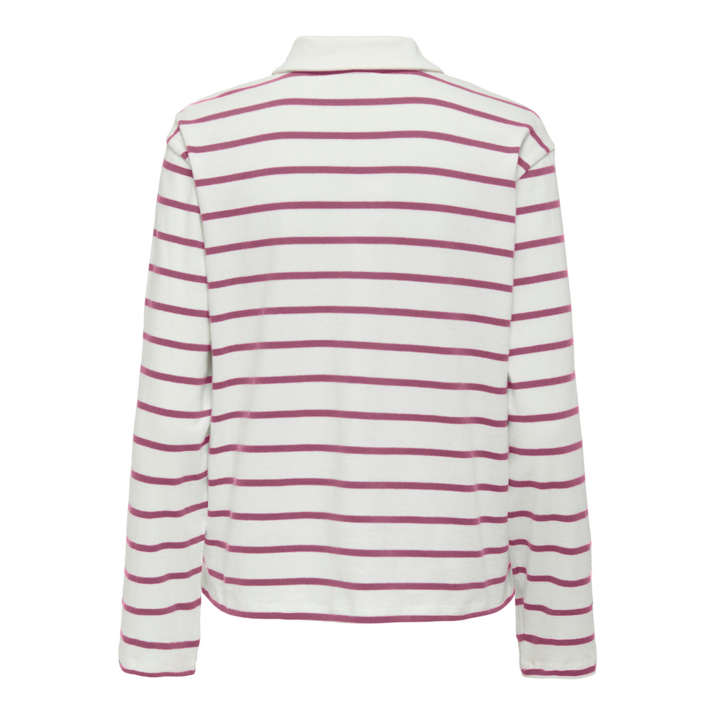 ONLY - POLO - SIRA 15356460 - BURGUNDY STRIPES