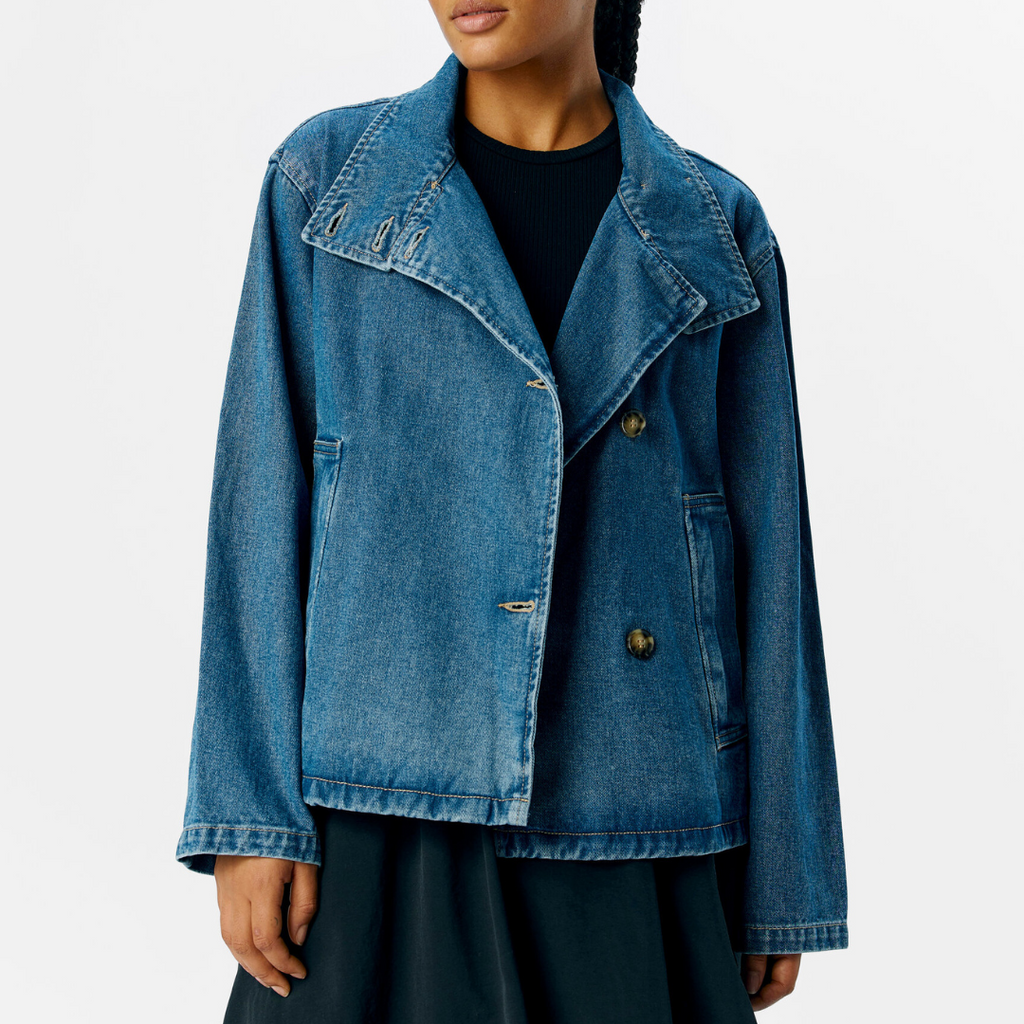 OBJECT - JAKKE - TILLA GRO 23046378 - MEDIUM BLUE DENIM