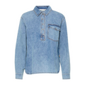 PULZ - BLUSE - SYLVIE 50208696 - MEDIUM BLUE DENIM