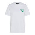 PIECES - T-SHIRT - SCARLETT 17155374 - BRIGHT WHITE/LOVERS CLUB HEART