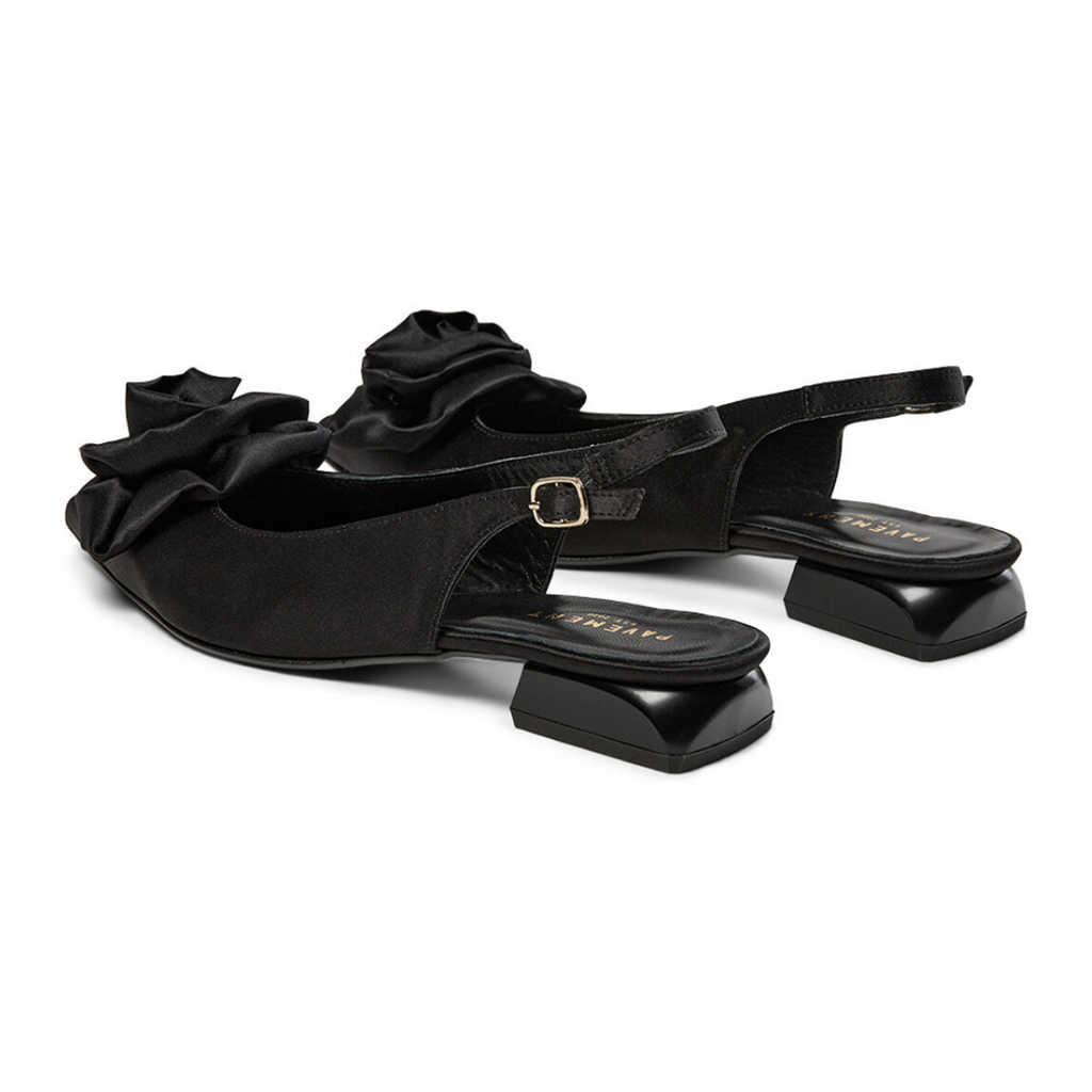 PAVEMENT - SLINGBACKS - KALA ROSE 2554 - SORT SATIN