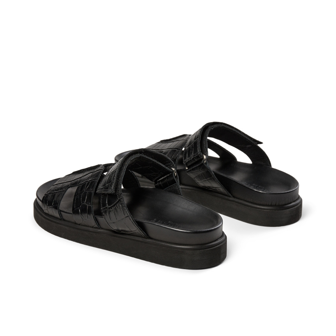 PAVEMENT - SANDAL - MARU 22248-1 - BLACK CROCO