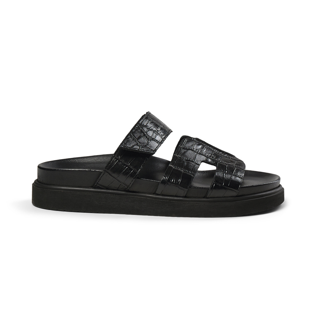 PAVEMENT - SANDAL - MARU 22248-1 - BLACK CROCO