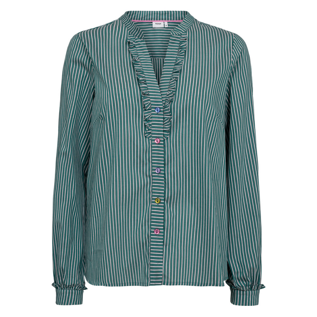 NÜMPH - SKJORTE - FARRAH 705031 - CADMIUM GREEN