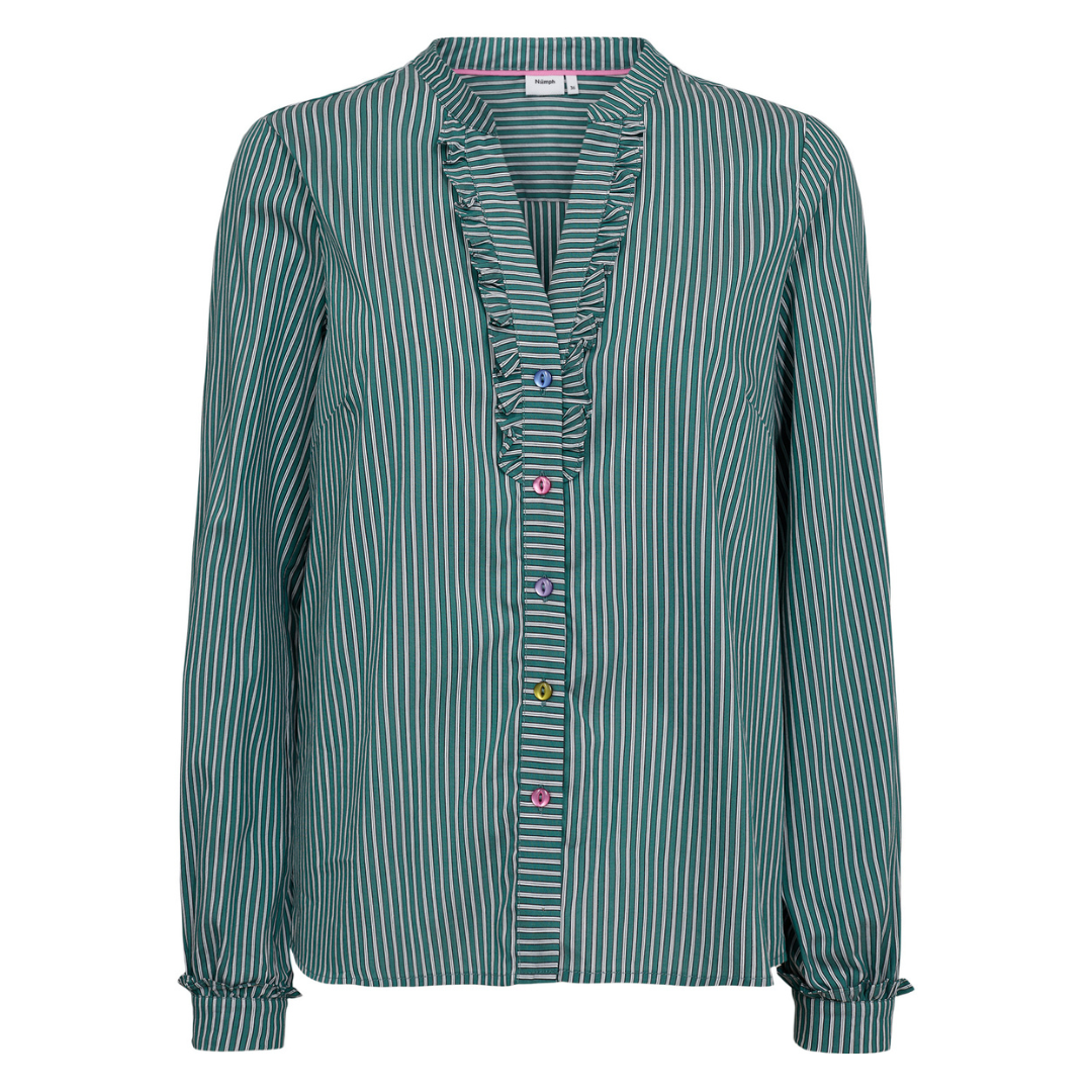 NÜMPH - SKJORTE - FARRAH 705031 - CADMIUM GREEN
