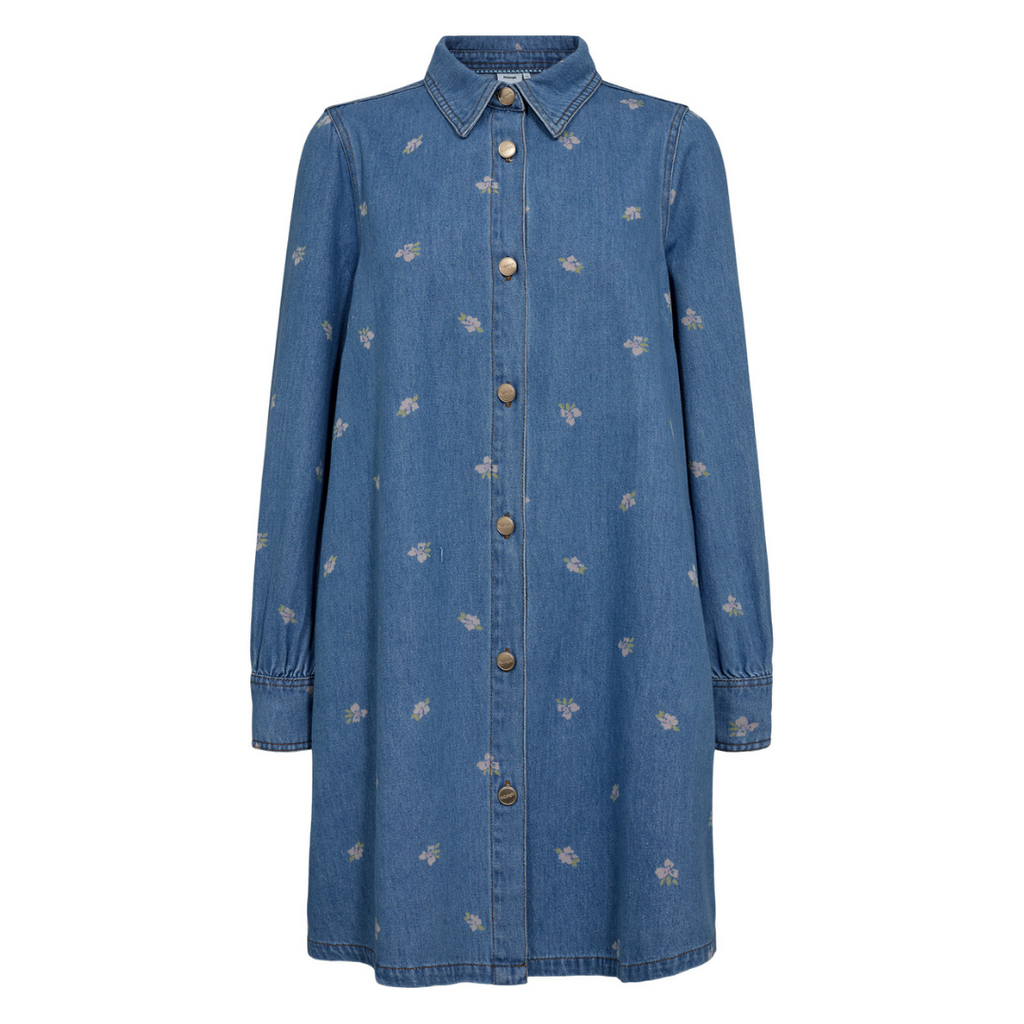NÜMPH - DENIMKJOLE - IBIZA 705067 - MEDIUM BLUE DENIM