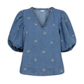NÜMPH - BLUSE - IBIZA 705068 - MEDIUM BLUE DENIM