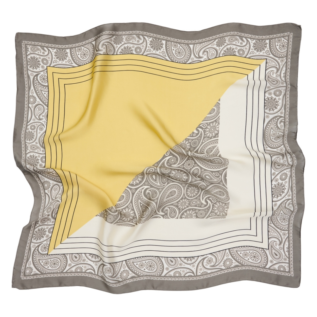 MARTA DU CHATEAU - TØRKLÆDE - ELIANE FA35128 - YELLOW/GREY