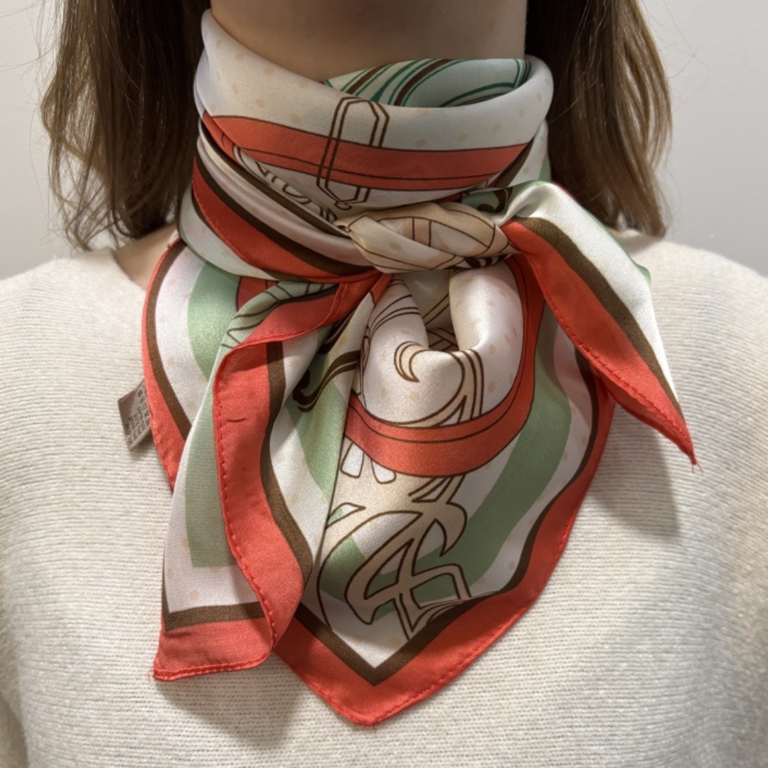 MARTA DU CHATEAU - TØRKLÆDE - ELIANE FA35157 - ORANGE/GREY
