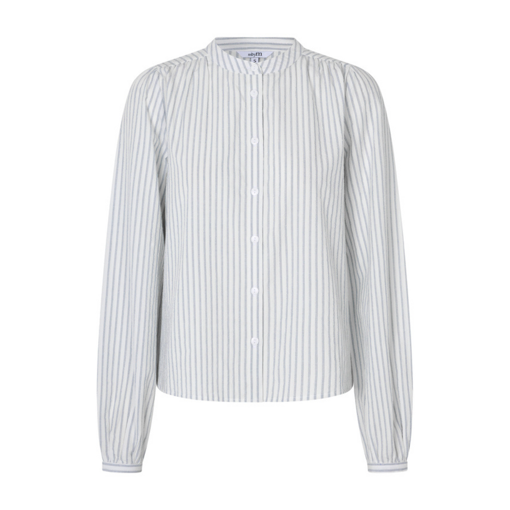 MBYM - SKJORTE - MATHILY 58619465 - LIGHT SUGAR BLUE STRIPE